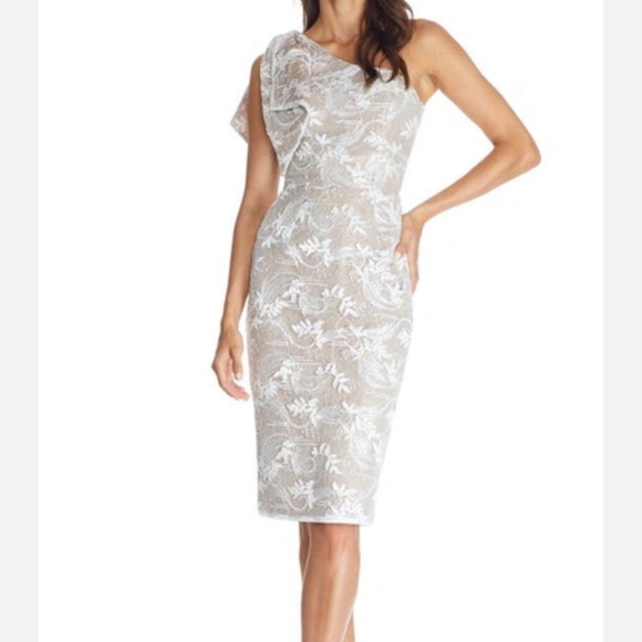 Dress the Population Other - NWT Dress the Population Thalia Botanical Embroidered One-Shoulder Dress XL